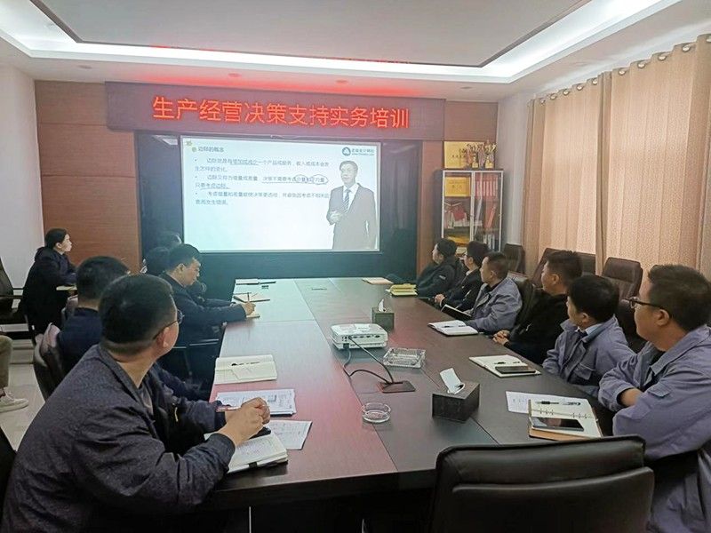 新型材料公司組織召開生產(chǎn)經(jīng)營決策支持實(shí)務(wù)專題培訓(xùn)